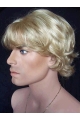 Unique Blonde Wavy Short Capless Synthetic Men Wigs