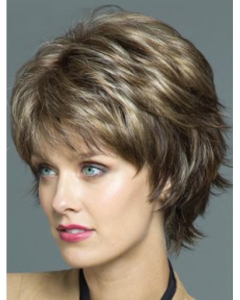 Blonde Wavy Short Capless Synthetic Convenient Women Wigs