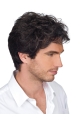 High Quality Monofilament Wavy Short Human Hair Men Wigs