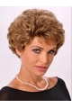 Blonde Wavy Short Monofilament Synthetic Women Wigs