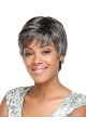 Wholesome Wavy Short Capless Synthetic Grey Women Wigs