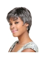 Wholesome Wavy Short Capless Synthetic Grey Women Wigs