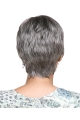 Wholesome Wavy Short Capless Synthetic Grey Women Wigs