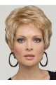 No-fuss Blonde Wavy Short Monofilament Synthetic Women Wigs For Cancer