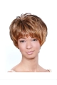 Brown Wavy Short Capless Synthetic African American Women Wigs