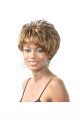 Brown Wavy Short Capless Synthetic African American Women Wigs