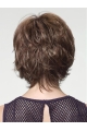 Brown Easy Layered Wavy Short Capless Synthetic Women Wigs