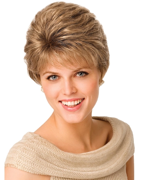 Gentle Blonde Wavy Short Capless Petite Synthetic Women Wigs