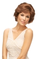 Auburn Wavy Short Monofilament Petite Human Hair Women Wigs