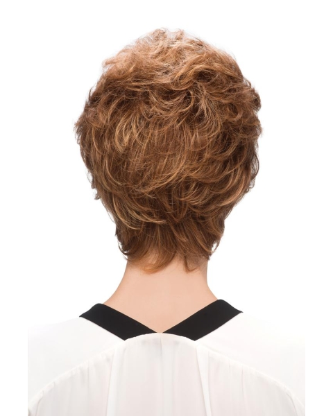  Wavy Short Layered Monofilament Synthetic Women Wigs