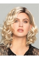 Shoulder Length Curly  Without Bangs /2 tone Monofilament  Best Synthetic Women Wigs