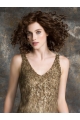 Remy Human Hair 12" Curly Exquisite Shoulder Length 100% Hand-tied Wigs