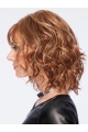 Curly Brown Layered Shoulder Length With Bangs Synthetic Capless Women Wigs