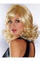 Medium Blonde Curly Capless Synthetic  Women Bobs Wigs