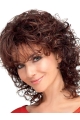 New Auburn Curly Shoulder Length Capless Classic Synthetic Women Wigs