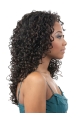 Gorgeous Black Curly Shoulder Length Capless Synthetic African American Women Wigs