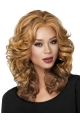 Blonde Medium Curly Capless Synthetic Glamorous Women Wigs