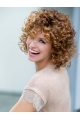 Affordable Auburn Curly Shoulder Length Lace Front Classic Synthetic Women Wigs