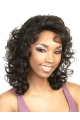 Top Black Curly Shoulder Length Capless Classic Human Hair Women Wigs