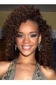 Rihanna Decent Mid-length Layered 1 Curly Lace Human Hair Wigs For Women