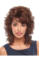 Unique Auburn Curly Shoulder Length lace Front Classic Synthetic Women Wigs