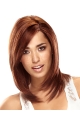 Fabulous Auburn Curly Shoulder Length Hand-Tied Remy Human Hair Women Wigs