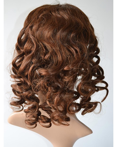 Nice  Curly Shoulder Length Lace Front Human Hair U Part Women Wigs