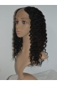 Stylish Black Curly Shoulder Length Lace Front Human Hair U Part Women Wigs