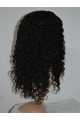 Stylish Black Curly Shoulder Length Lace Front Human Hair U Part Women Wigs