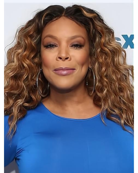 Curly Shoulder Length Lace Front Synthetic Ombre 14" Women Wendy Williams Wigs