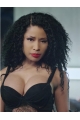  Curly Black Shoulder Length Without Bangs Capless Synthetic  Women Nicki Minaj Wigs