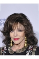 Classic Curly Shoulder Length Capless Human Hair Women Joan Collins Wigs