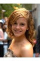  Shoulder Length Curly Capless Human Hair Emma Watson Women Wigs