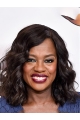 Shoulder Length  Lace Front Synthetic Curly Women Viola Davis Wigs