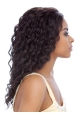 Ideal Black Curly Shoulder Length Lace Human Hair Women Wigs