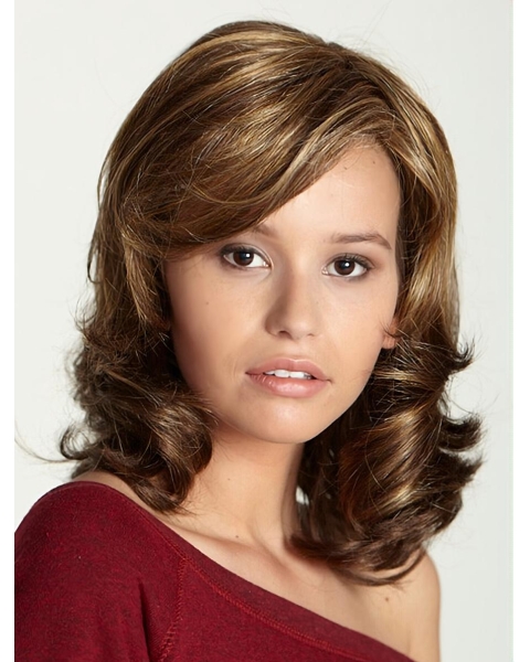 Exquisite Curly Mono Synthetic Medium Women Wigs