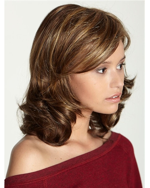 Exquisite Curly Mono Synthetic Medium Women Wigs