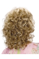 Blonde Beautiful Medium Curly Layered Shoulder Length Synthetic Women Wigs