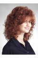 Traditional Auburn Curly Shoulder Length Capless Classic Synthetic Women Wigs