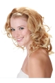 Blonde Curly Shoulder Length Capless Synthetic  Wigs & Half  Women Wigs