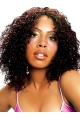 Black Curly Shoulder Length Lace Front Synthetic Women Wigs