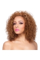 Graceful Auburn Curly Shoulder Length Capless Synthetic African American Women Wigs