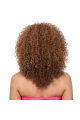 Graceful Auburn Curly Shoulder Length Capless Synthetic African American Women Wigs