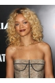 Exquisite Blonde Curly Shoulder Length Lace Front Human Hair Women Rihanna Wigs