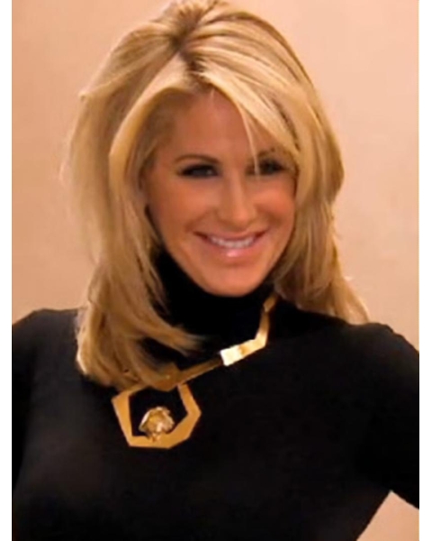 Sassy Blonde Straight Shoulder Length Kim Zolciak Wigs