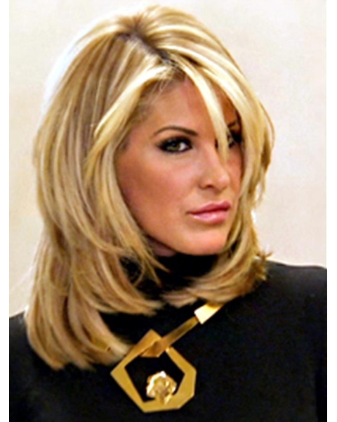 Sassy Blonde Straight Shoulder Length Kim Zolciak Wigs