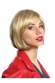 12" Straight Monofilament Blonde Synthetic Shoulder Length Ladies Bob Wig