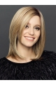  Brown Straight Should Length Monofilament  Synthetic Medium Women Bobs Wigs