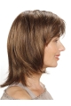 Brown Straight Shoulder Length Monofilament Synthetic Medium Length Wigs For Women