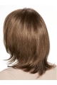 Brown Straight Shoulder Length Monofilament Synthetic Women Wigs 